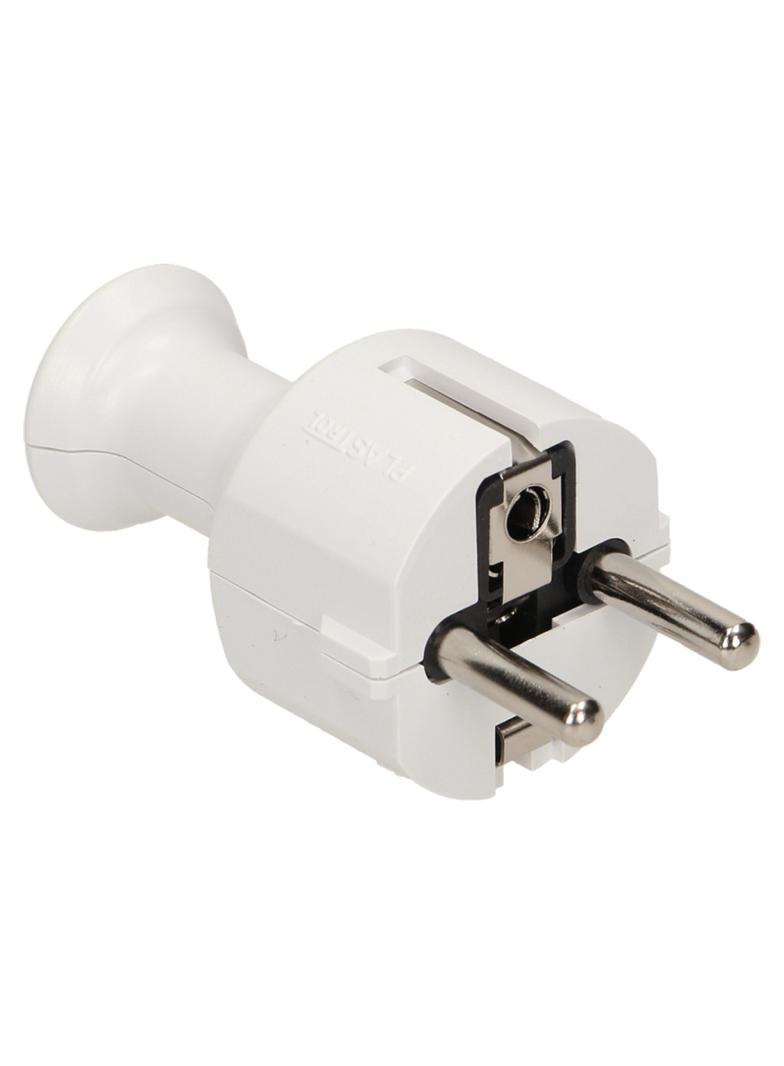 Wtyczka prosta biała WT-40/BIAŁY ORNO