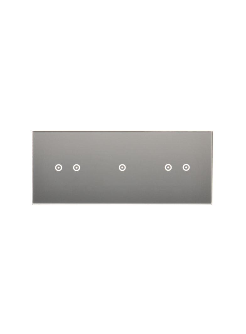 Simon 54 Touch Panel dotykowy S54 Touch 3 moduły 2 pola dotykowe poziome + 1 pole dotykowe + 2 pola dotykowe poziome srebrna mgła DSTR3212/71 KONTAKT