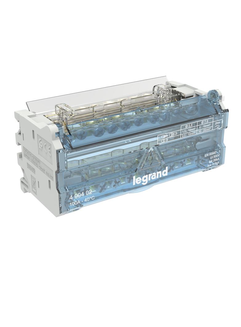 MODUŁOWY BLOK ROZDZIELCZY 6M 2P 100A - 10 ZACISKÓW, Legrand