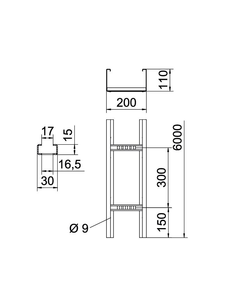DRABINA KABLOWA WKLG110X200FT