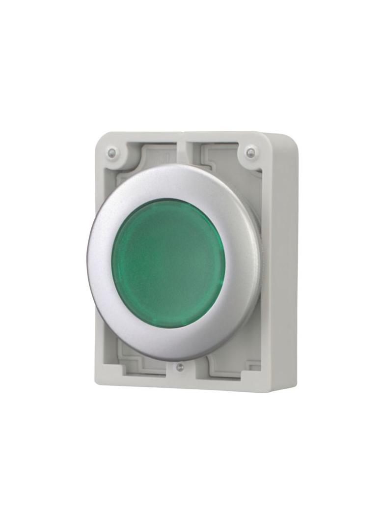 M30C-FDRL-G Przycisk podświetlany 30mm płaski bez samopowrotu zielony 182952 EATON