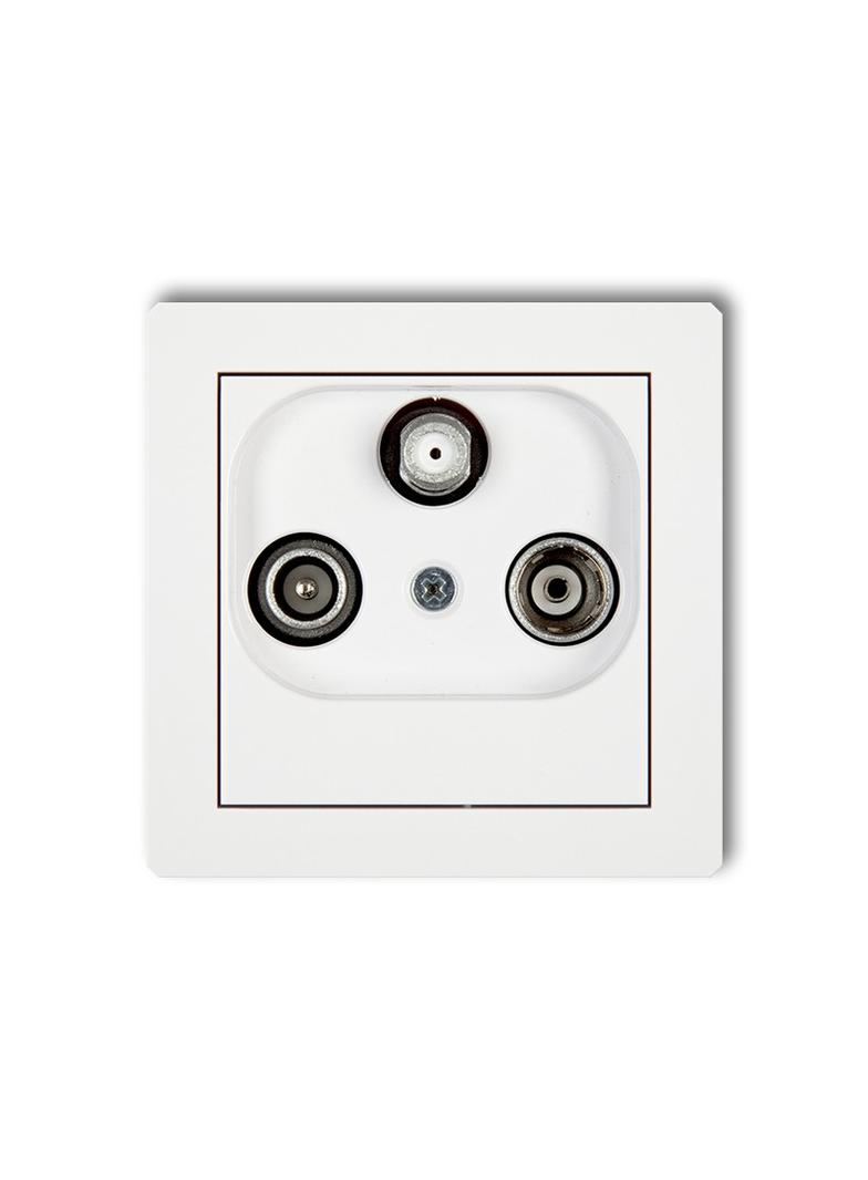 DECO Mechanizm gniazda abonenckiego RTV-SAT przelotowego 10dB biały