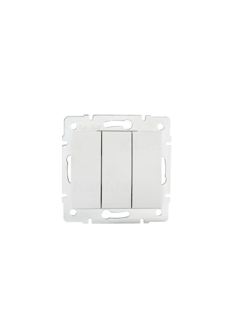 LOGI Łącznik potrójny śrubowy 10AX 250V biały 021090102 25076 KANLUX