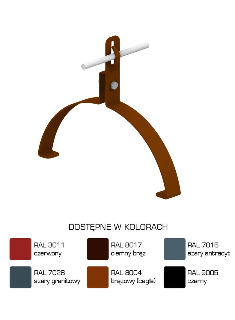 Uchwyt gąsiorowy 210mm Z-zagięcie H=10 cm /LA/