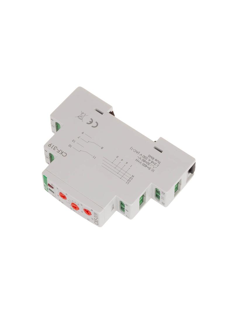 czujnik kolejności zaniku fazy z regulacją czasu zadziałania i powrotu