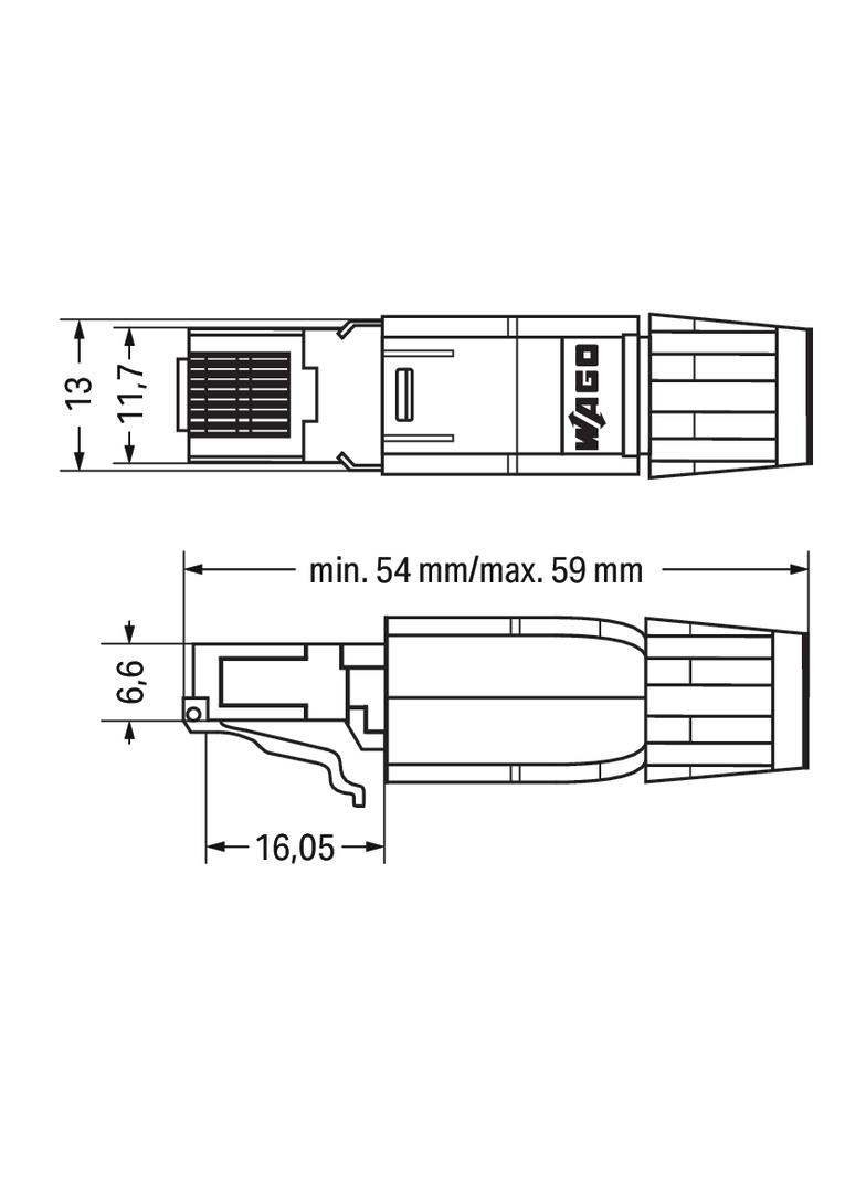 wtyczka sieci obiektowej PROFINET RJ45 IP20