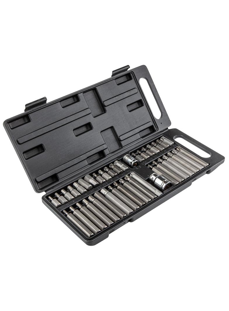 Końcówki wkrętakowe Spline, Torx, sześciokątne, zestaw 40 szt.