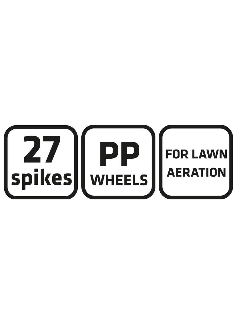 Aerator ręczny wertykulator walcowy do trawy 27 kolców średnica 15cm VERTO GTX 15G539 GTX Poland