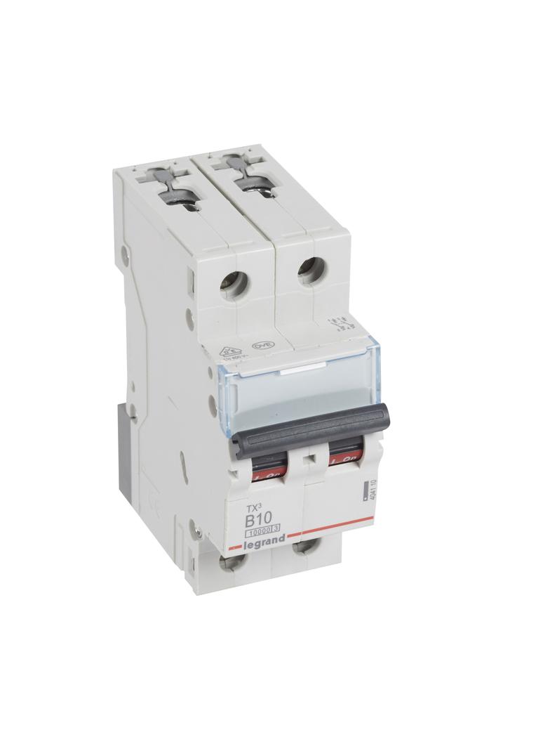 WYŁĄCZNIK NADPRĄDOWY S 312 2P B 10A 10000A SERII TX3, Legrand