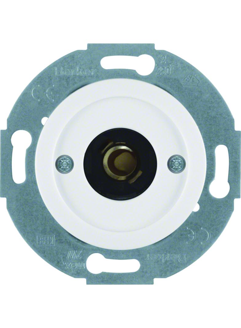 BERKER Serie 1930/Glas Łącznik i sygnalizator świetlny E10 z płytką czołową biały 5104 HAGER