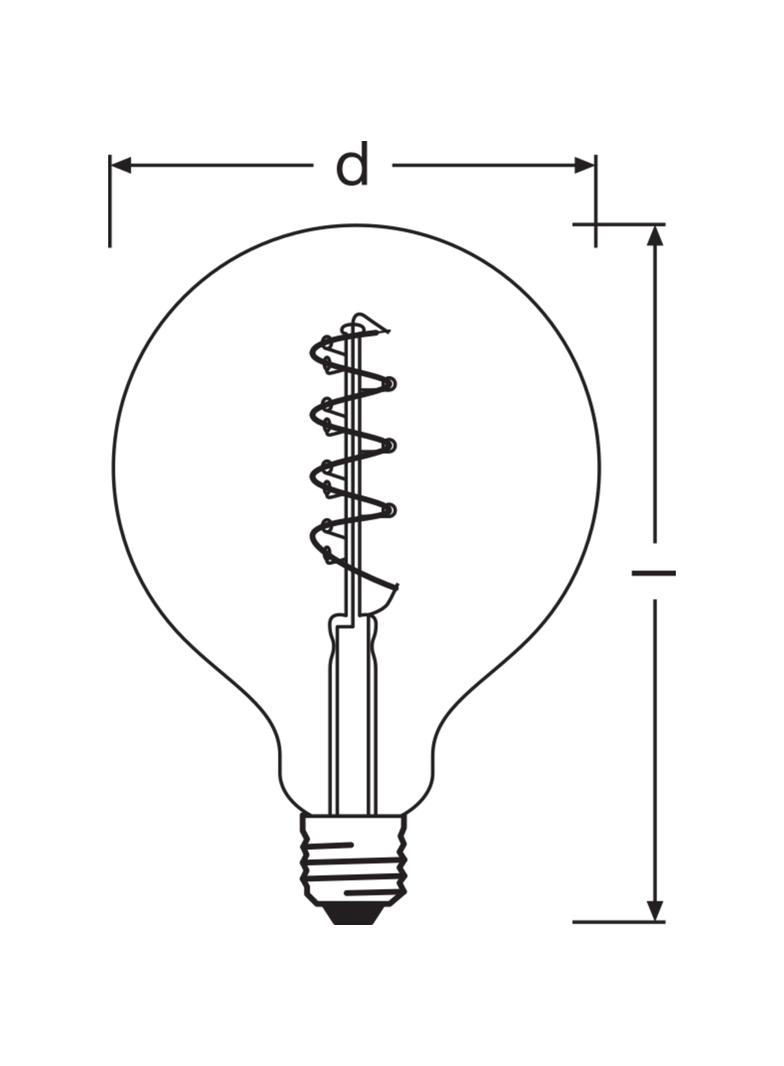 Żarówka LED Vintage 1906 LED CL GLOBE125 FIL GOLD 27 non-dim 5W/820 E27 4058075092136 LEDVANCE