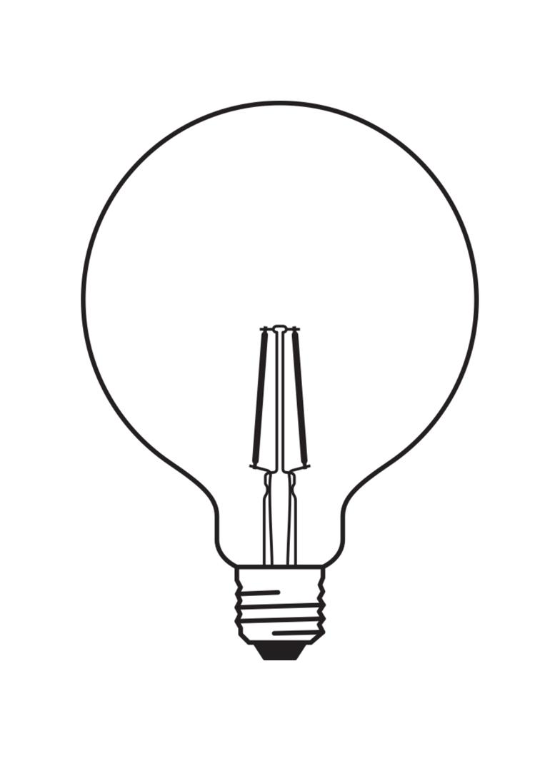 Żarówka LED Vintage 1906 LED CL GLOBE125 FIL GOLD 22 non-dim 2,5W/825 E27 4058075808980 LEDVANCE