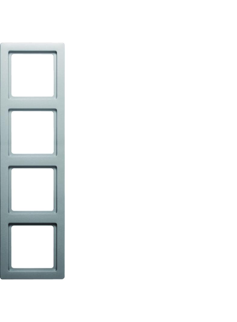 BERKER Q.1 Ramka poczwórna aluminium aksamit lakierowana 10146084 HAGER