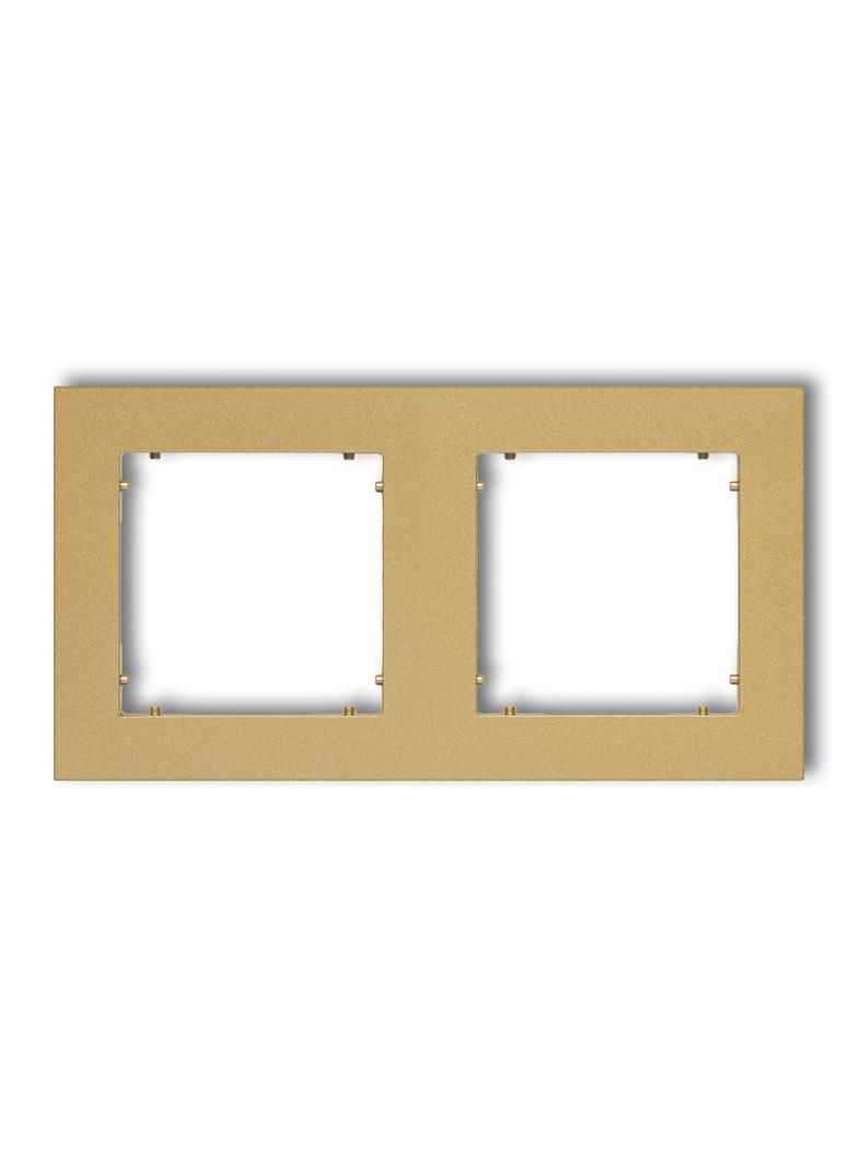 MINI Ramka uniwersalna podwójna z tworzywa złota
