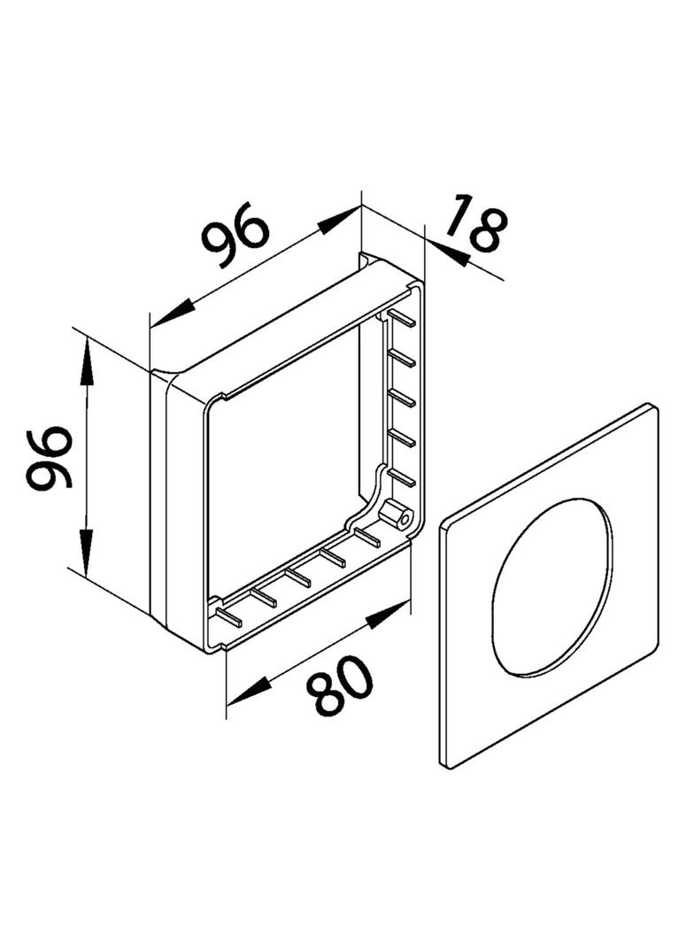 tehalit.WA Maskownica do puszek gniazd CEE DA200 PC/ABS biały