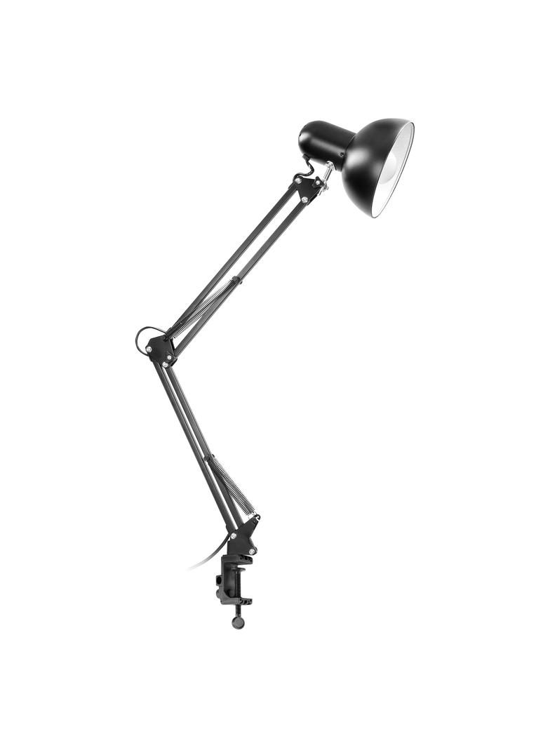 Lampka biurkowa kreślarska DEON przykręcana 60W E27 stalowa czarna VIRONE