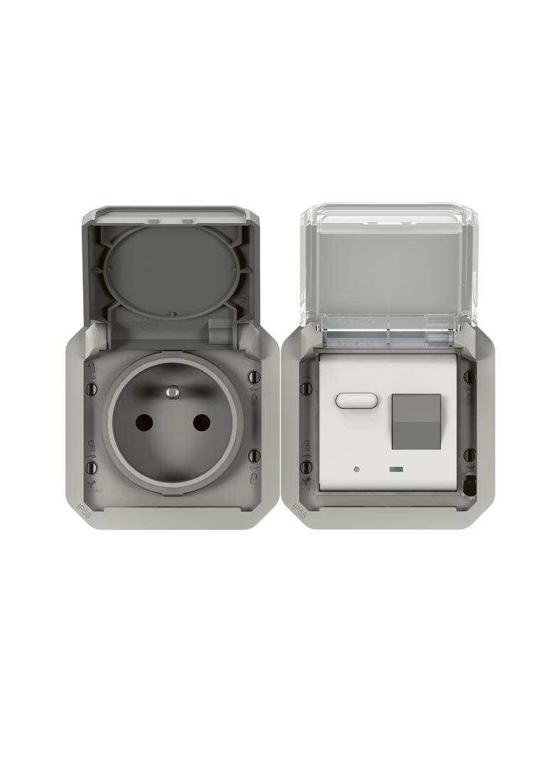 NOWE PLEXO - GNIAZDO 2P+Z RCBO MECHANIZM 16 A-250 V SZARE 069567L LEGRAND