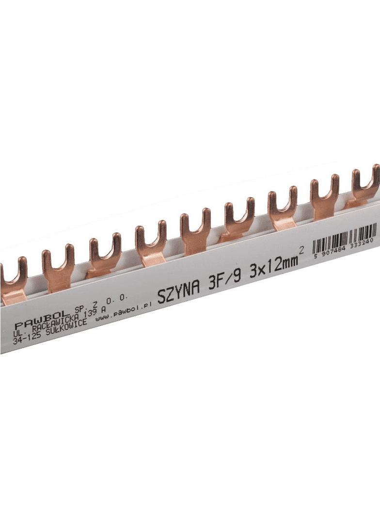 Szyna prądowa trójtorowa S-9 3F, 63A 12 mm2