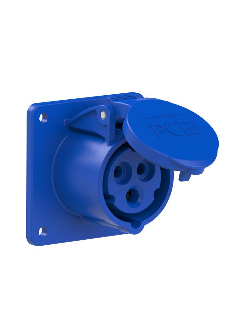 GNIAZDO TABLICOWE PROSTE TWIST 16A 230V 2P+Z 75x75mm 313-6f7 PCE