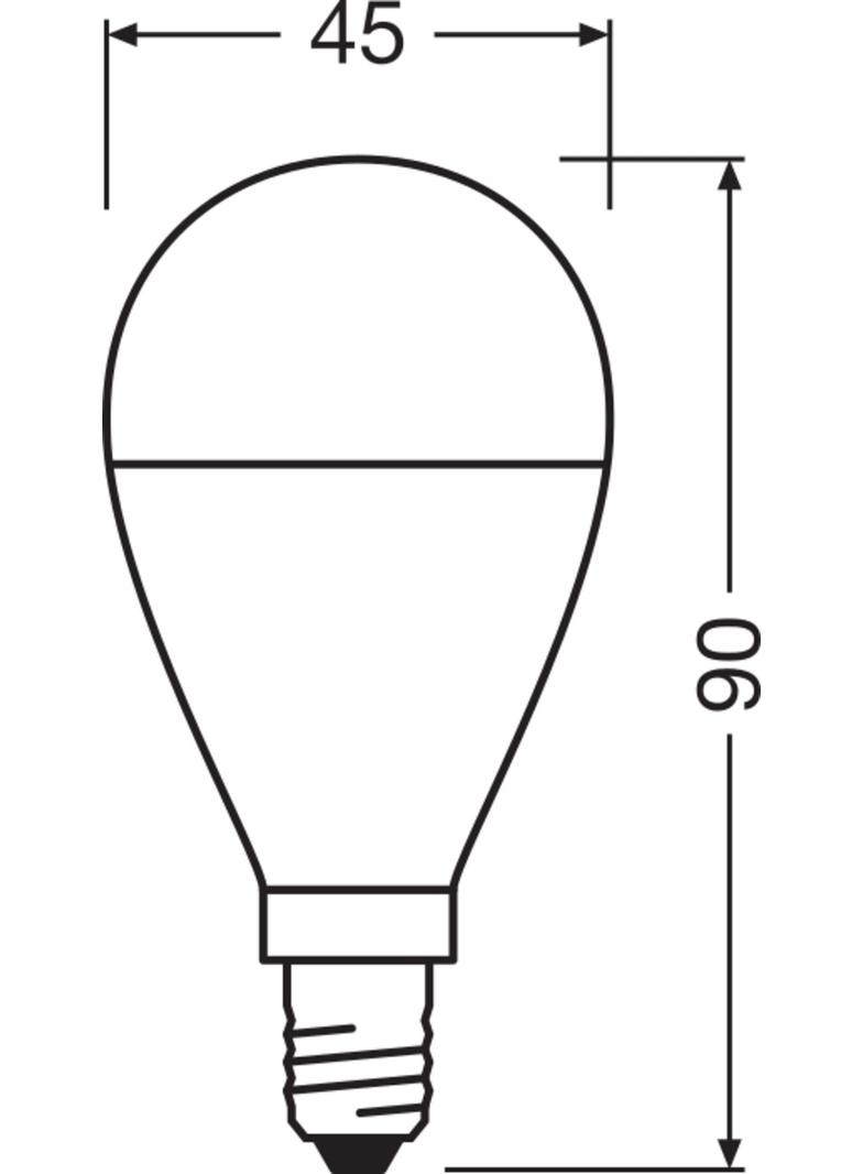 Żarówka LED x2 P45 Kulka E14 6.5W = 60W 806lm 3000K Ciepła 180° VALUE CLASSIC Osram