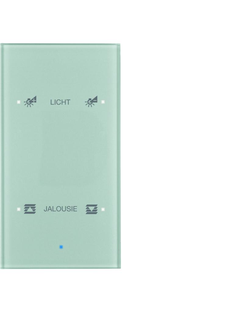 BERKER KNX TS Sensor dotykowy podwójny konfigurowalny szkło aluminium 75142134 HAGER