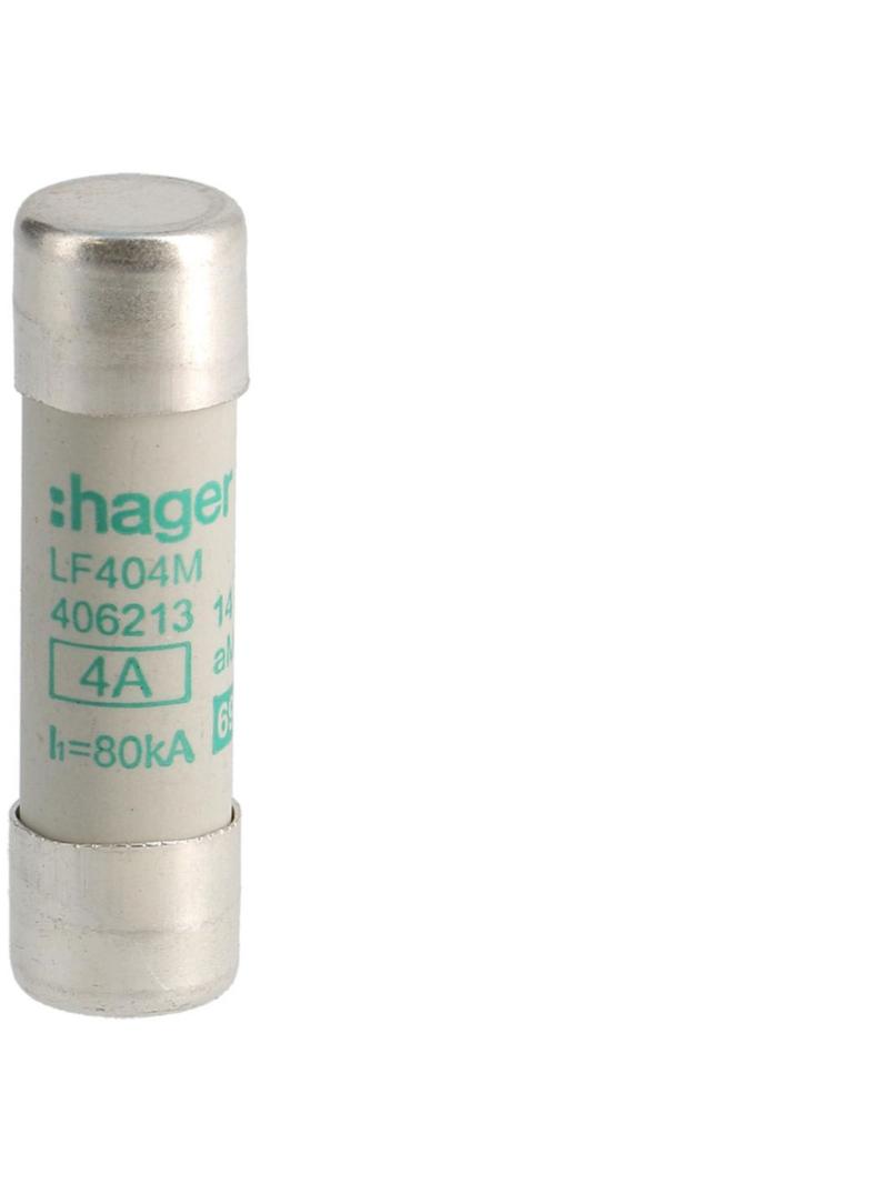 Wkładka bezpiecznikowa cylindryczna CH-14 14x51mm aM 4A 500VAC LF404M HAGER
