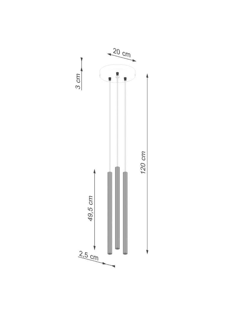 Lampa wisząca ARCHE 3P złota