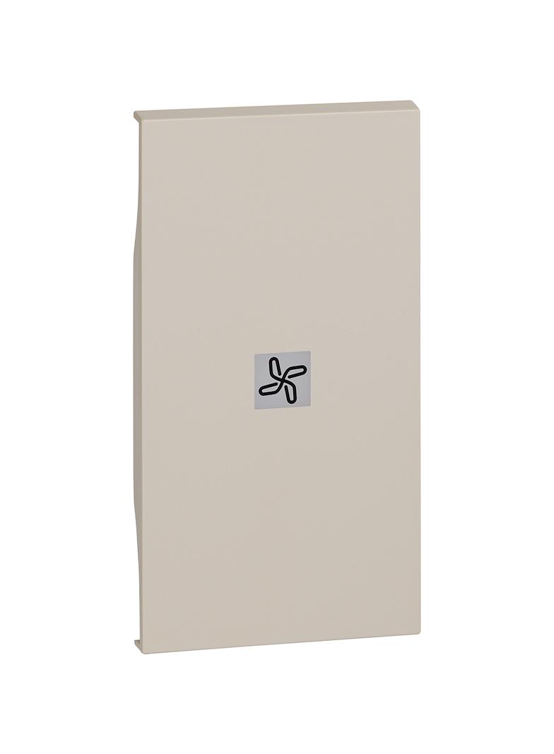 LIVING NOW - KLAWISZ Z OKIENKIEM PODŚWIETLENIA  WENTYLACJA  - 2 MODUŁY - PIASKOWY BEŻ, Bticino