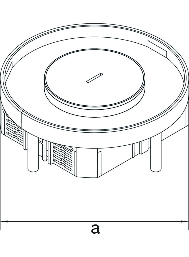 tehalit.VE-EE Pokrywa tubus IP54 5kN EKR06 fi215 25mm stal nierdzewna EKR060TM25 HAGER