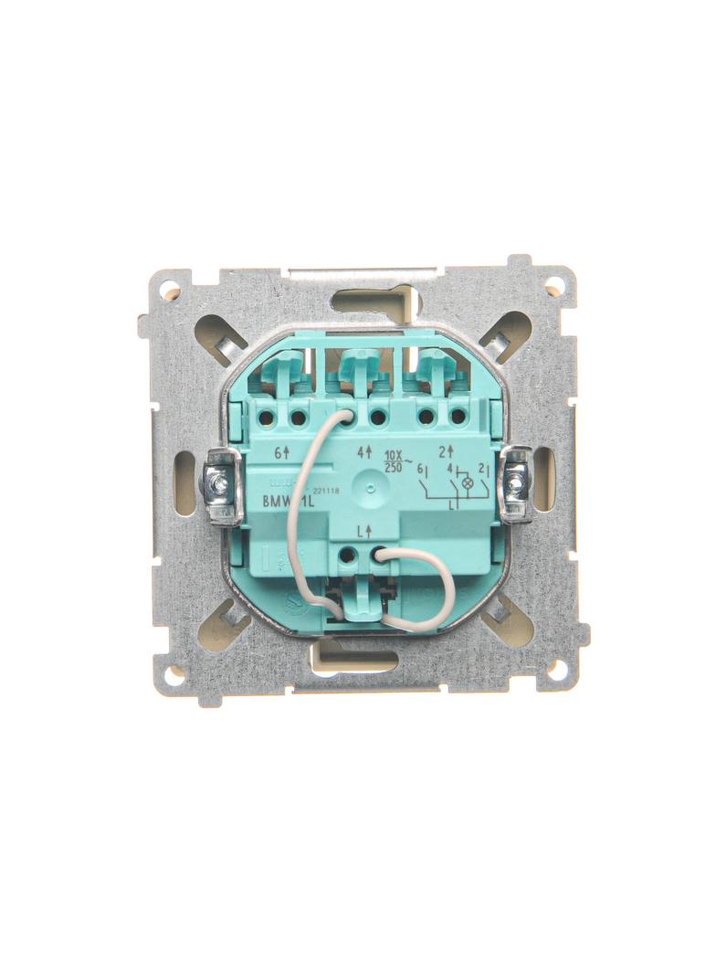 Simon Basic Łącznik potrójny z podświetleniem LED 10A szybkozłączka beż