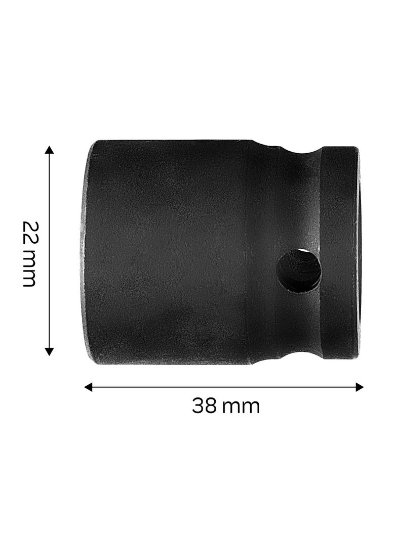 Nasadka udarowa 1/2", 22 x 38mm, Cr-Mo