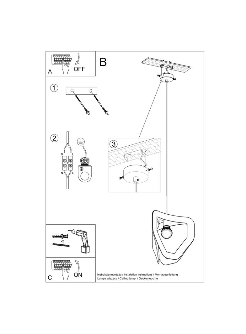 Sollux Lampa wisząca TRES czarna SL.0930