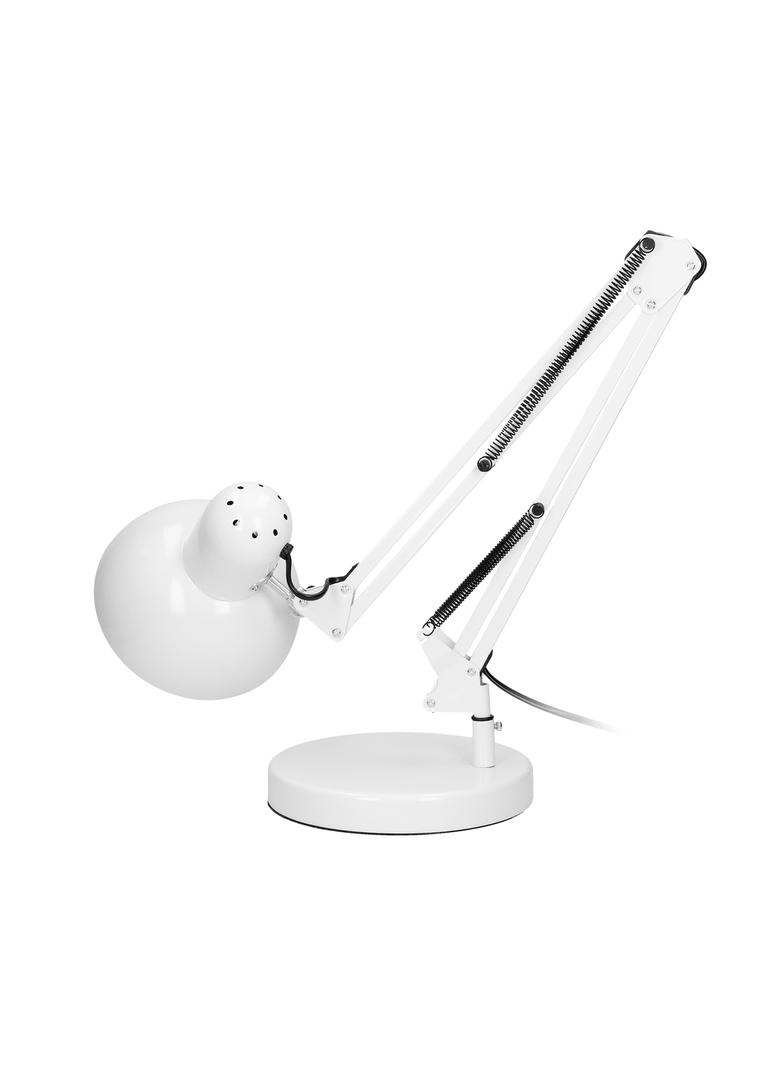 DEON, lampa biurkowa, 60W, E27, wysoka, stal, biała DL-2/W ORNO
