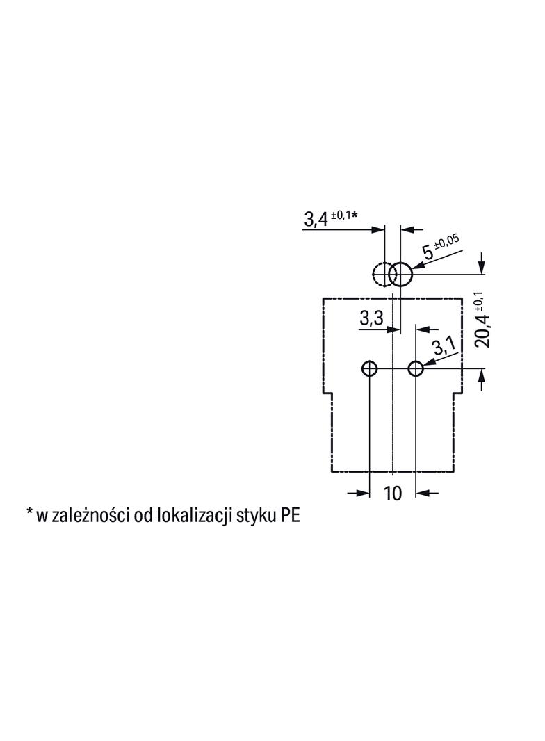 WINSTA wtyk 3-torowy czarny