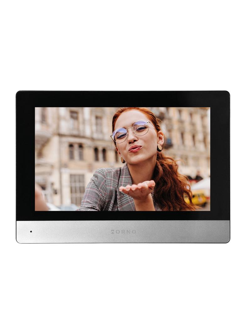 CERES Full HD, zestaw wideodomofonowy, bezsłuchawkowy, monitor dotykowy 8'' LCD, z gniazdem na kartę OR-VID-ME-1056FHD/B ORNO
