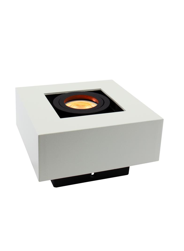 MIRORA GU10 NATYNKOWA GU10 250V IP20 145X145X85mm BIAŁY CZARNY kwadratowa ruchoma