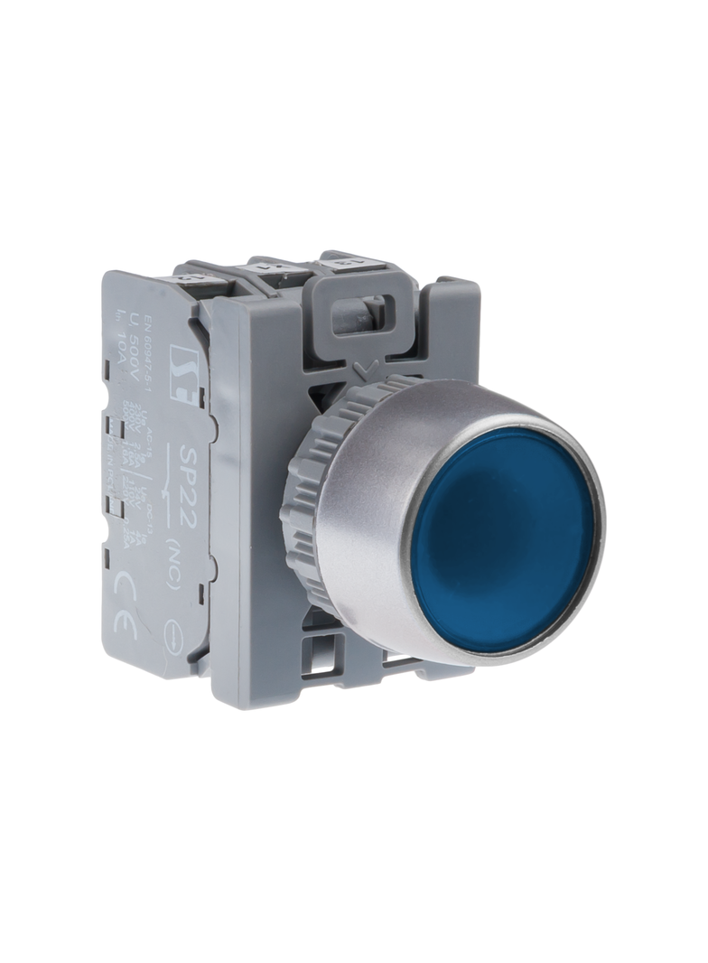 PRZYCISK KRYTY PODŚW NIEBIES 1 ZW 1 ROZ PIERŚCIEŃ NIKLOWANY