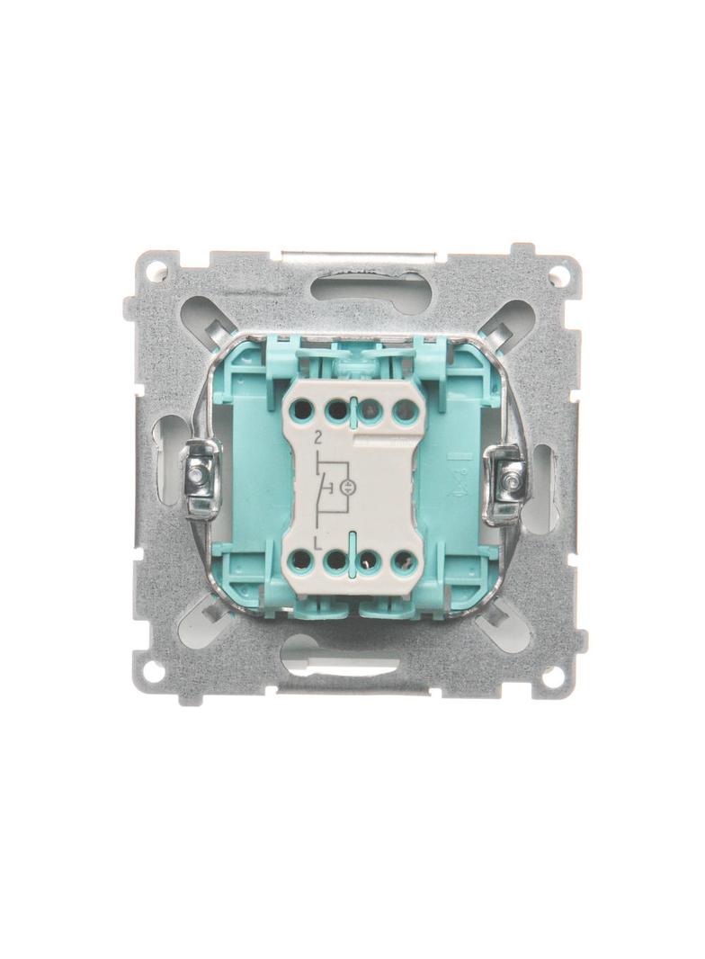 Simon Basic Przycisk pojedynczy zwierny bez piktogramu z podświetleniem LED 10A 250V szybkozłączka biały BMP1L.01/11 KONTAKT