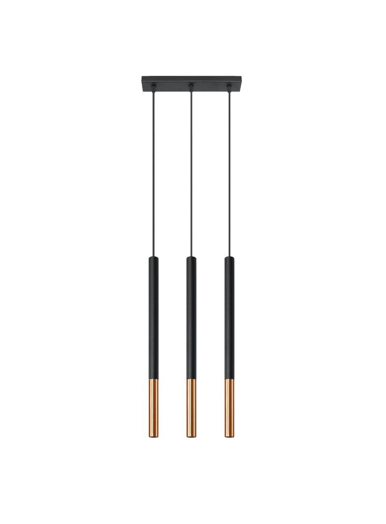 Lampa wisząca MOZAICA 3L czarny/miedź