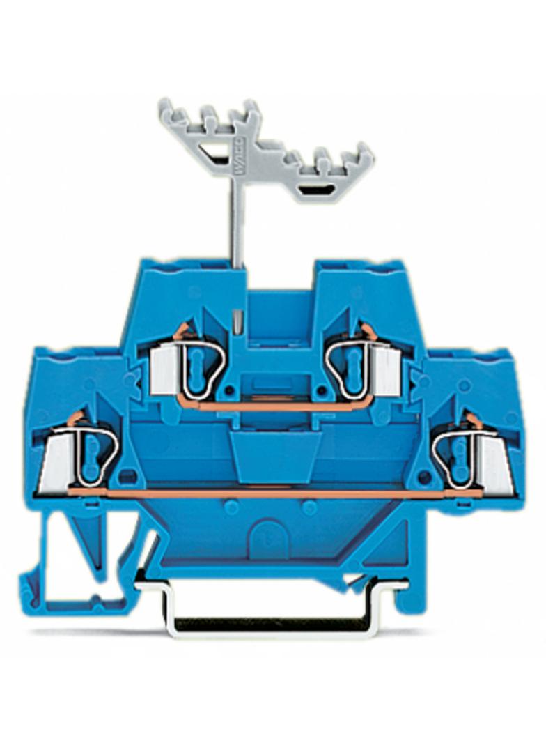złączka dwupiętrowa L/L 2,5 mm2 niebieska