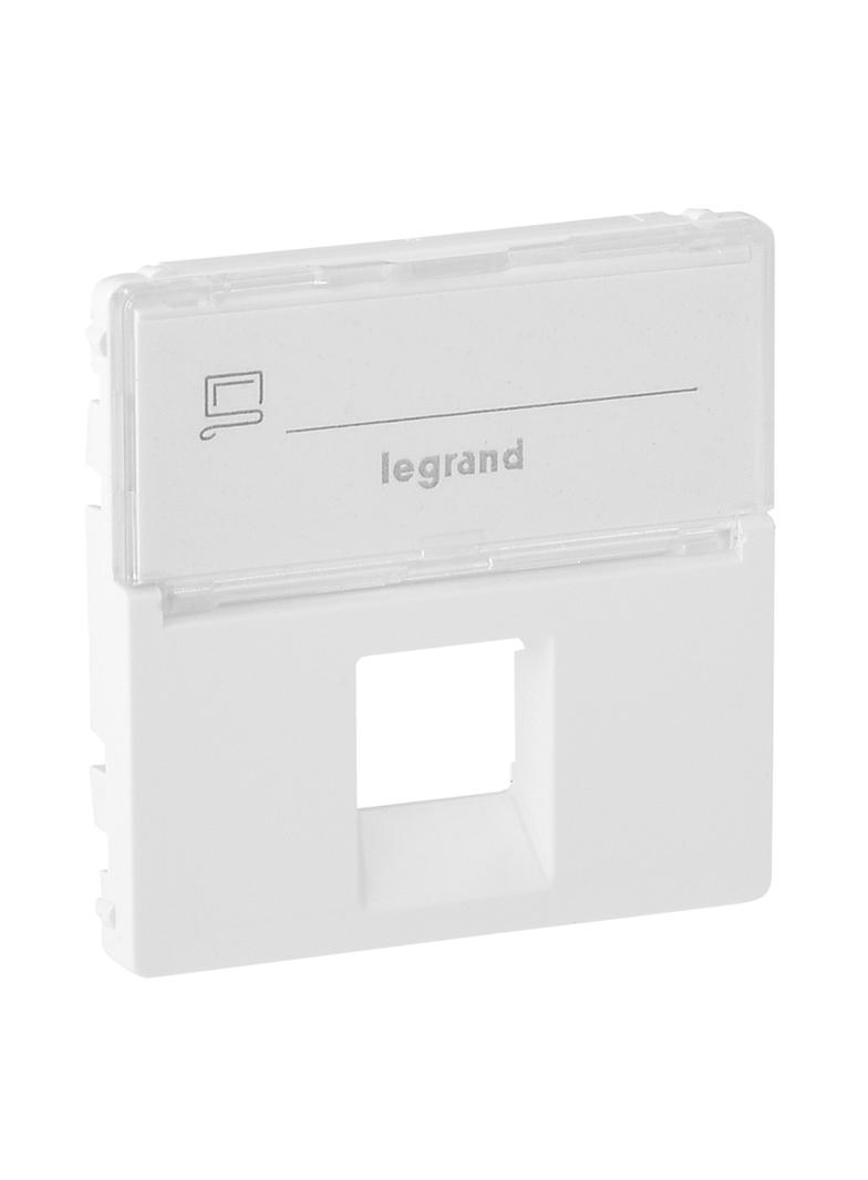 VALENA LIFE PLAKIETKA Z ETYKIETĄ GNIAZDA 1 x RJ 45 kat. 6A UTP BIAŁA, Legrand