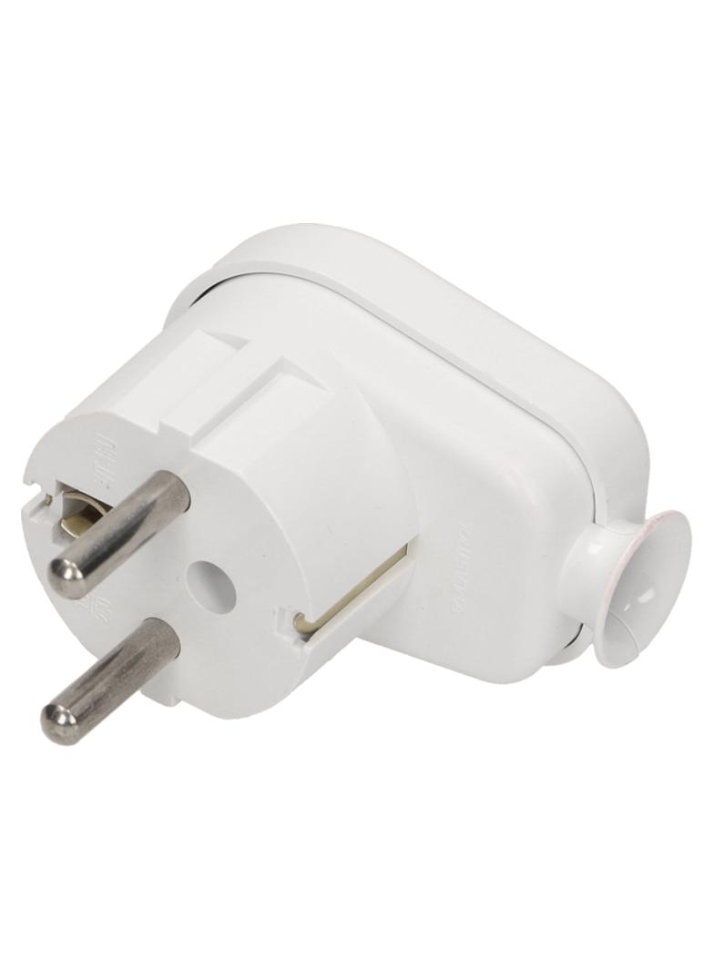 Wtyczka kątowa biała WT-16U/BIAŁY ORNO