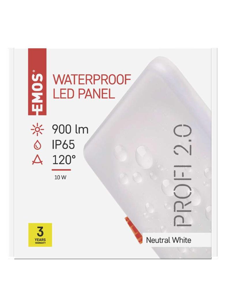 Panel LED wpuszczany kwadratowy 10W IP65 neutralna biel ZV2132 EMOS