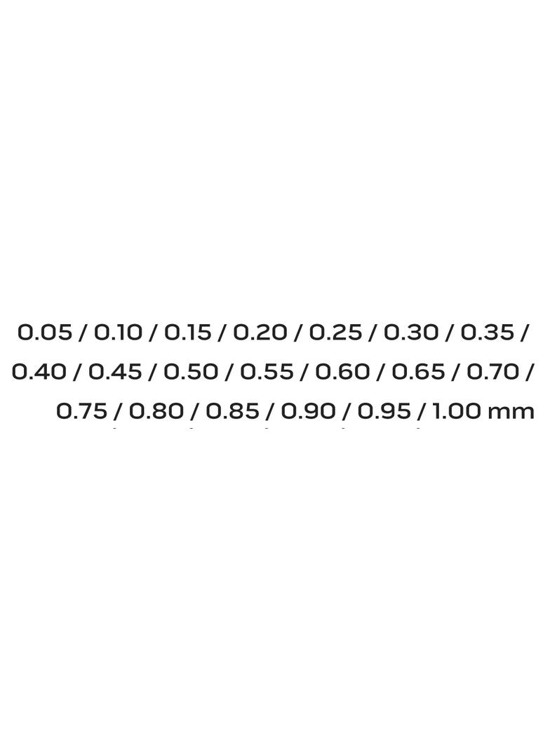 Szczelinomierz 20 listków (0.05 - 1.0 mm) 65MN/stal nierdzewna