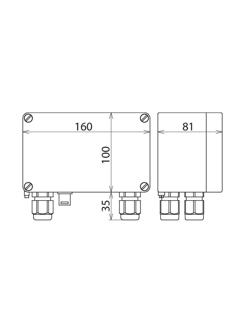 Obudowa aluminiowa z 1 ogranicznikiem BXT ML4 BD EX 24, IP 65, kolor szary