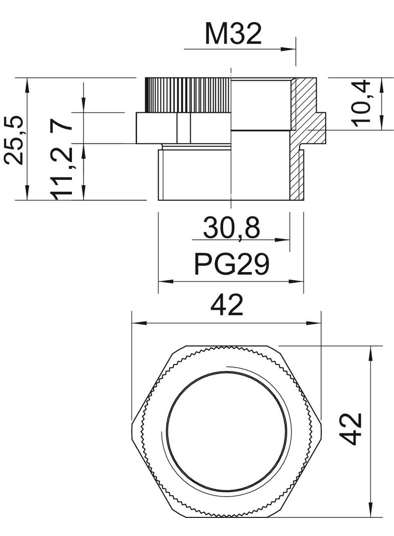 107 ADA PG29-M32, Adapter