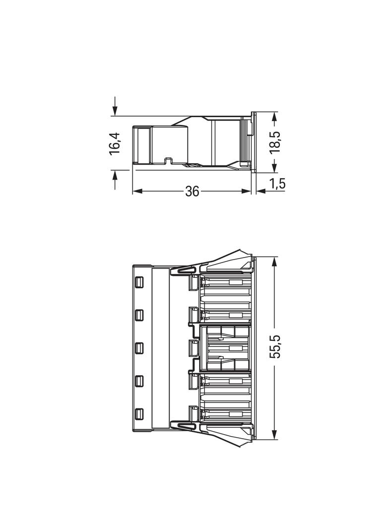 WINSTA gniazdo 5-torowe SnapIn niebieskie