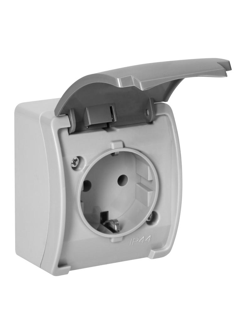 Gniazdo pojedyncze 2P+Z Schuko AQUATIC IP44 szary-grafit OR-OE-7105(GS)/GR ORNO