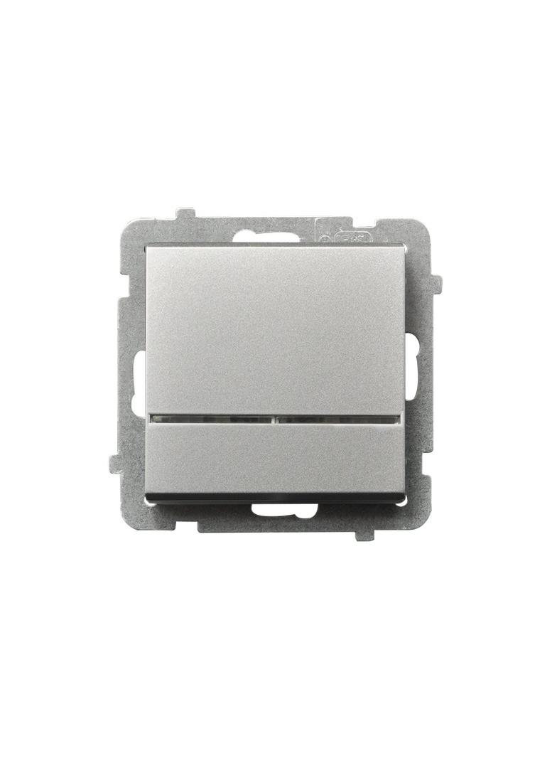 SONATA Łącznik kontrolny z podświetleniem niebieskim - kolor srebro mat