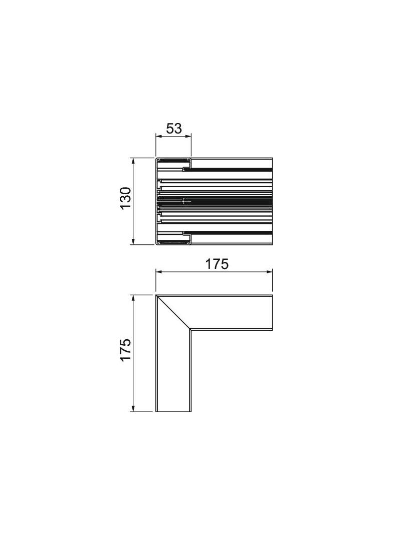 GA-IS53130RW, Naroże wewnętrzne, stałe, Alu